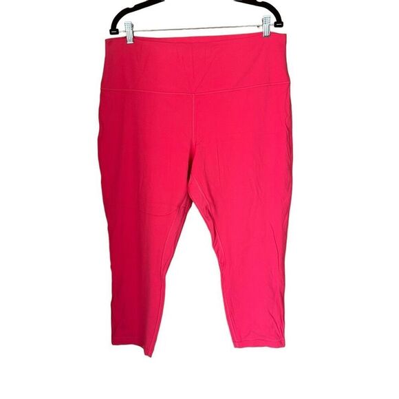 Lululemon Cropped Leggings Hot Pink 18